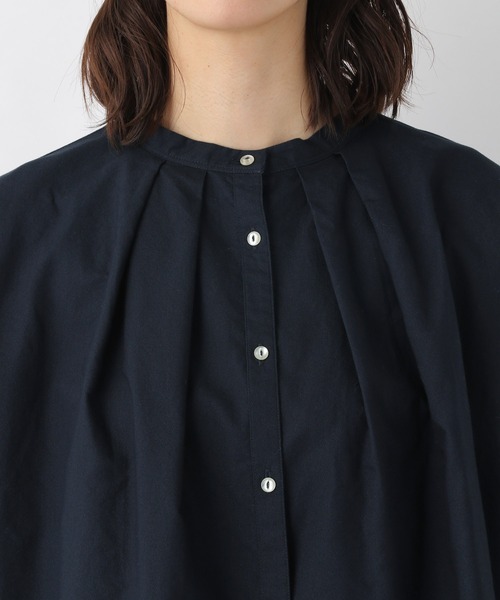 LEPSIM（レプシィム）の「オックスポンチョシャツ　957800（シャツ/ブラウス・レディース・ライトグリーン/オフホワイト/ネイビー・FREE）」の6枚目の写真