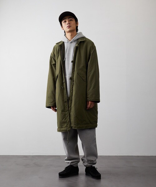 FREAK'S STORE(フリークスストア)の「M-59 リバーシブルボアコート/ステンカラーコート/ボアコート(ステンカラーコート・メンズ・ブラック/モスグリーン・SMALL/MEDIUM/LARGE)」の12枚目の写真