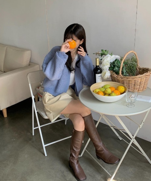 mood for a day(ムードフォーアデイ)の「square socks long boots / スクエアソックスロングブーツ(ブーツ・レディース・ブラック/ブラウン・23.5cm/24.5cm/23.0cm/24.0cm/25.0cm)」の3枚目の写真