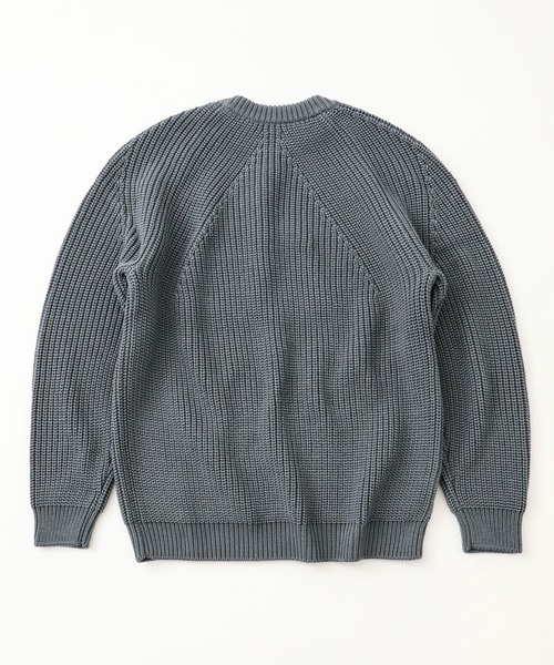 BATONER（バトナー）の「STUDIOUS別注 シグネチャークルーネックニット/EX.SIGNATURE CREW NECK（ニット/セーター・メンズ・ダークブラウン/ライトブルーグレー・3/1/2）」の15枚目の写真