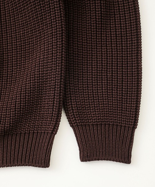 BATONER ダークブラウン クルーネックセーター BATONER（バトナー）の「STUDIOUS別注 シグネチャークルーネックニット