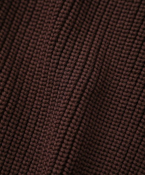 BATONER（バトナー）の「STUDIOUS別注 シグネチャークルーネックニット/EX.SIGNATURE CREW NECK（ニット/セーター・メンズ・ダークブラウン/ライトブルーグレー・3/1/2）」の8枚目の写真