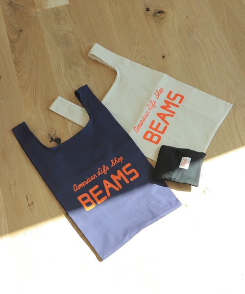 BEAMS(ビームス)の「BEAMS / 『45th Classic Logo Products』 PACKABLE TOTE BAG(トートバッグ・メンズ・ブラック/ネイビー/ナチュラル・ONE SIZE)」の4枚目の写真