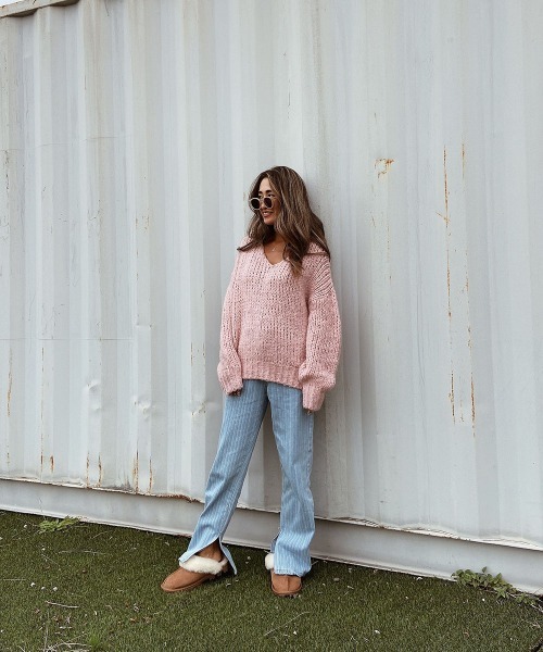 esutoreja(エストレジャ)の「ストライプデザインデニム(デニムパンツ・レディース・ライトブルー/ブルー・S/M)」の3枚目の写真