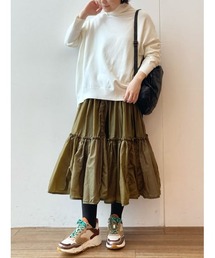 BEARDSLEY | ゆったりドルマンシルエットのコットンハイネックプルオーバー(ニット/セーター)