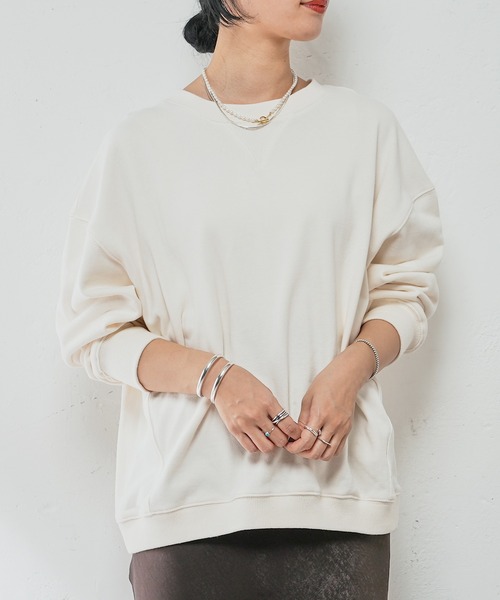 SHENERY（シーナリー）の「バックV裏毛プルオーバー（Tシャツ/カットソー・レディース・オフホワイト/グレー系その他/ピンク・FREE）」の22枚目の写真