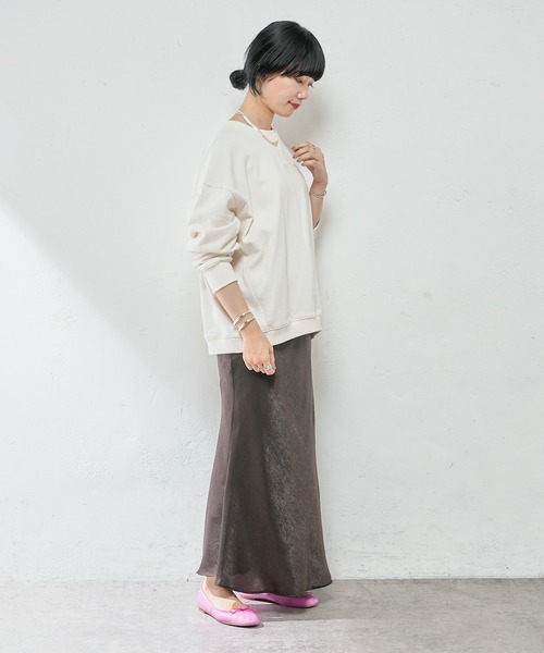 SHENERY（シーナリー）の「バックV裏毛プルオーバー（Tシャツ/カットソー・レディース・オフホワイト/グレー系その他/ピンク・FREE）」の17枚目の写真