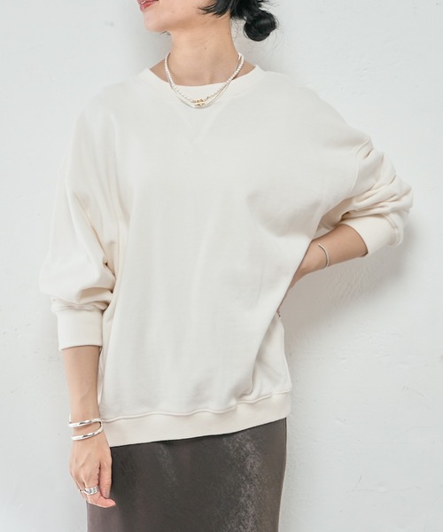 SHENERY（シーナリー）の「バックV裏毛プルオーバー（Tシャツ/カットソー・レディース・オフホワイト/グレー系その他/ピンク・FREE）」の9枚目の写真