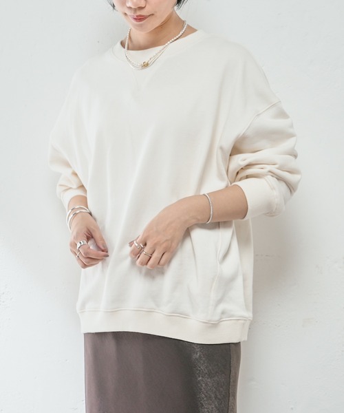 SHENERY（シーナリー）の「バックV裏毛プルオーバー（Tシャツ/カットソー・レディース・オフホワイト/グレー系その他/ピンク・FREE）」の16枚目の写真