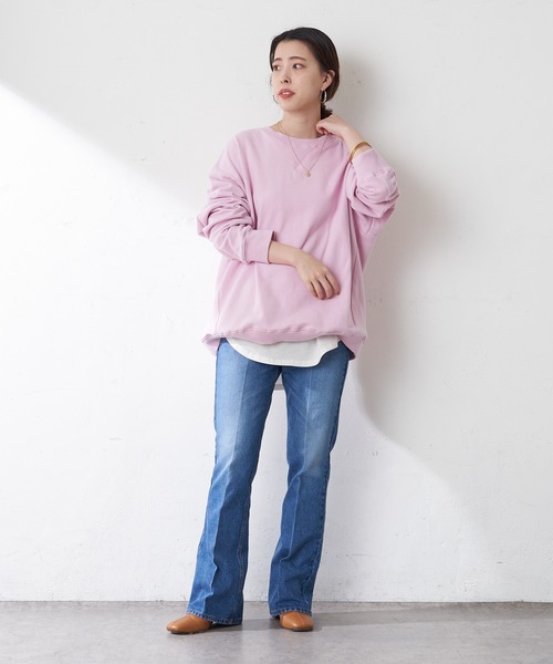 SHENERY（シーナリー）の「バックV裏毛プルオーバー（Tシャツ/カットソー・レディース・オフホワイト/グレー系その他/ピンク・FREE）」の15枚目の写真