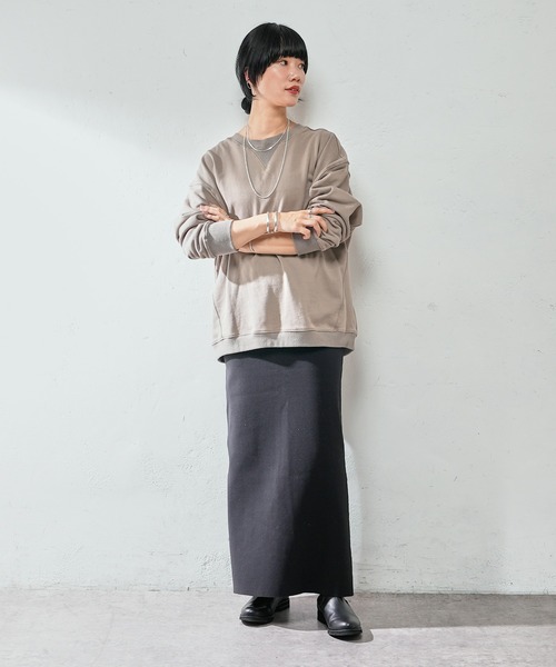 SHENERY（シーナリー）の「バックV裏毛プルオーバー（Tシャツ/カットソー・レディース・オフホワイト/グレー系その他/ピンク・FREE）」の5枚目の写真