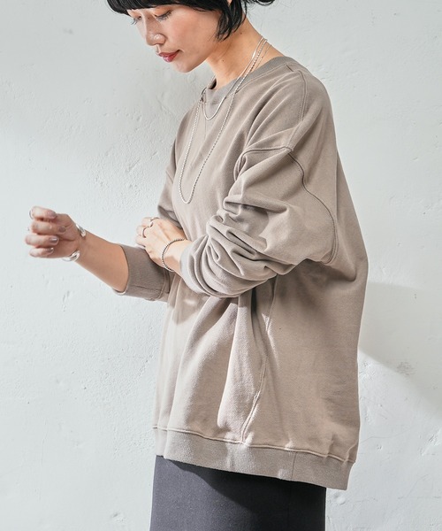 SHENERY（シーナリー）の「バックV裏毛プルオーバー（Tシャツ/カットソー・レディース・オフホワイト/グレー系その他/ピンク・FREE）」の18枚目の写真