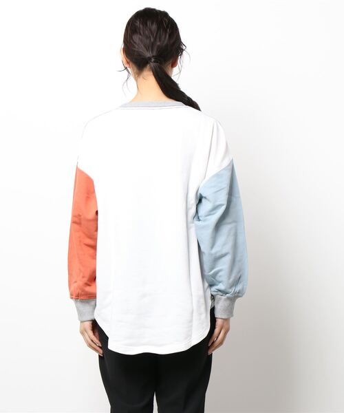 KRIFF MAYER Lady's Collection(クリフメイヤーレディースコレクション)の「ビッグシルエットミニ裏毛クルー(スウェット・レディース・ネイビー/オフホワイト/サックスブルー/オレンジ/その他5/カラフル・MEDIUM/LARGE)」の8枚目の写真