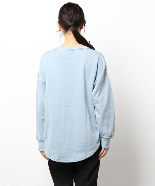 KRIFF MAYER Lady's Collection(クリフメイヤーレディースコレクション)の「ビッグシルエットミニ裏毛クルー(スウェット・レディース・ネイビー/オフホワイト/サックスブルー/オレンジ/その他5/カラフル・MEDIUM/LARGE)」の12枚目の写真