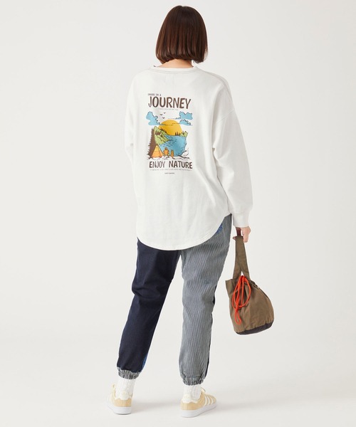 KRIFF MAYER Lady's Collection(クリフメイヤーレディースコレクション)の「ビッグシルエットミニ裏毛クルー(スウェット・レディース・ネイビー/オフホワイト/サックスブルー/オレンジ/その他5/カラフル・MEDIUM/LARGE)」の14枚目の写真