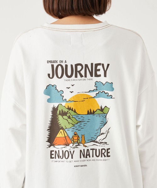 KRIFF MAYER Lady's Collection(クリフメイヤーレディースコレクション)の「ビッグシルエットミニ裏毛クルー(スウェット・レディース・ネイビー/オフホワイト/サックスブルー/オレンジ/その他5/カラフル・MEDIUM/LARGE)」の16枚目の写真