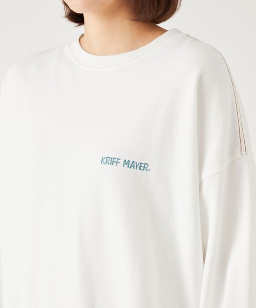 KRIFF MAYER Lady's Collection(クリフメイヤーレディースコレクション)の「ビッグシルエットミニ裏毛クルー(スウェット・レディース・ネイビー/オフホワイト/サックスブルー/オレンジ/その他5/カラフル・MEDIUM/LARGE)」の17枚目の写真