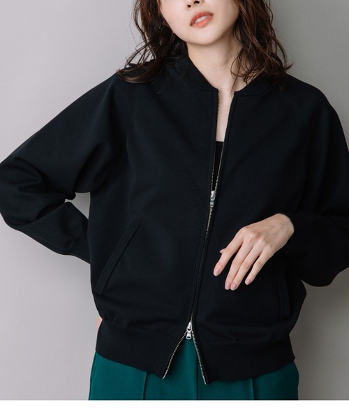 Munich(ミューニック)の「Munich(ミューニック) ジップブルゾン/MN221K06(ブルゾン・レディース・ブラック/アイボリー・FREE)」の3枚目の写真