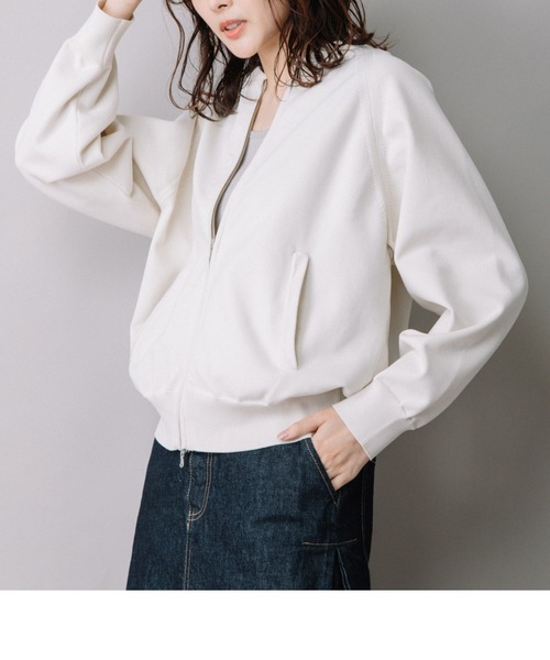 Munich(ミューニック)の「Munich(ミューニック) ジップブルゾン/MN221K06(ブルゾン・レディース・ブラック/アイボリー・FREE)」の6枚目の写真