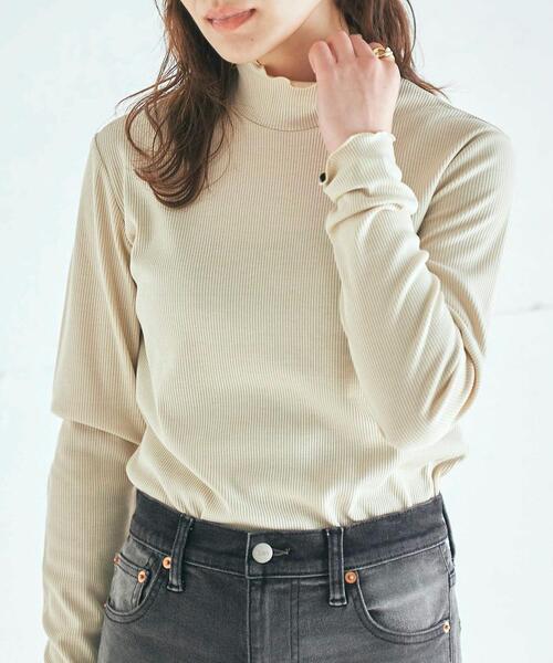 coen（コーエン）の「メロータートルネックロンT#（Tシャツ/カットソー・レディース・オフホワイト/ナチュラル/グレー/ブラック・M/L）」の4枚目の写真