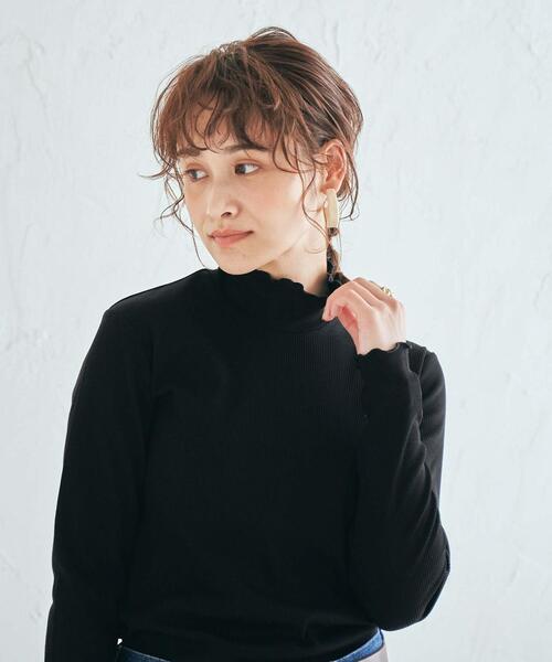 coen（コーエン）の「メロータートルネックロンT#（Tシャツ/カットソー・レディース・オフホワイト/ナチュラル/グレー/ブラック・M/L）」の9枚目の写真