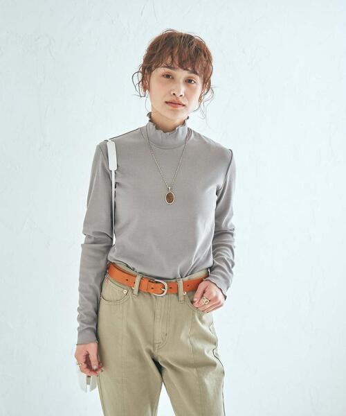 coen（コーエン）の「メロータートルネックロンT#（Tシャツ/カットソー・レディース・オフホワイト/ナチュラル/グレー/ブラック・M/L）」の21枚目の写真