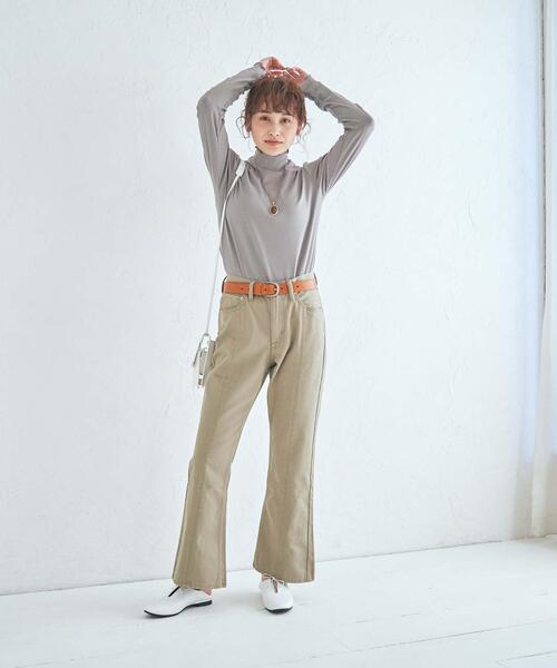 coen（コーエン）の「メロータートルネックロンT#（Tシャツ/カットソー・レディース・オフホワイト/ナチュラル/グレー/ブラック・M/L）」の19枚目の写真