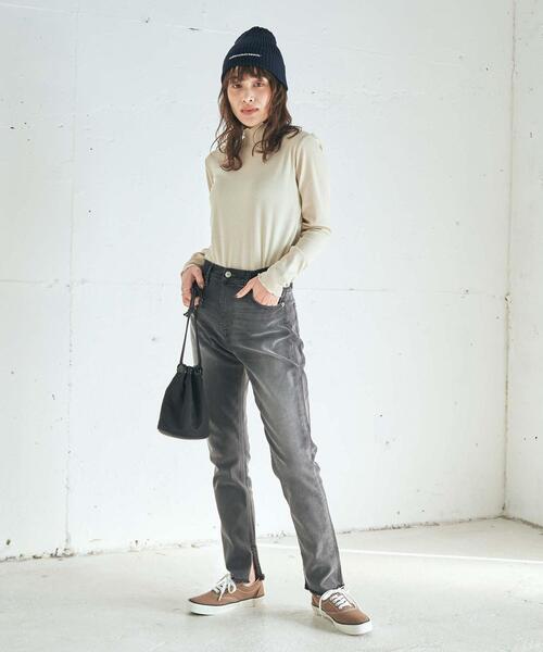 coen（コーエン）の「メロータートルネックロンT#（Tシャツ/カットソー・レディース・オフホワイト/ナチュラル/グレー/ブラック・M/L）」の20枚目の写真