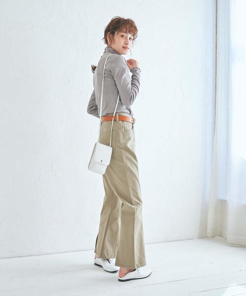 coen（コーエン）の「メロータートルネックロンT#（Tシャツ/カットソー・レディース・オフホワイト/ナチュラル/グレー/ブラック・M/L）」の18枚目の写真