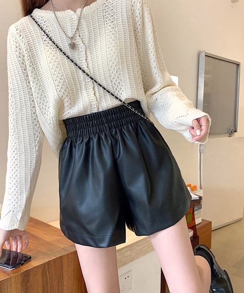 Dita Muaj.（ディータムアージュ）の「レザー風ショートパンツ（その他パンツ・レディース・ブラック/ブラウン・FREE）」の3枚目の写真