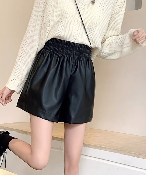 Dita Muaj.（ディータムアージュ）の「レザー風ショートパンツ（その他パンツ・レディース・ブラック/ブラウン・FREE）」の5枚目の写真