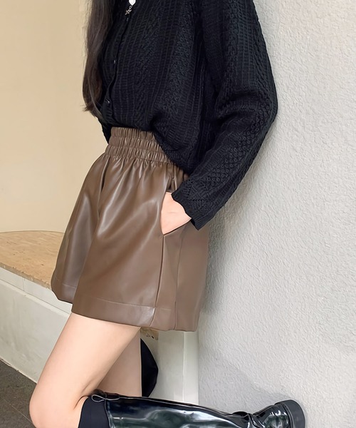Dita Muaj.（ディータムアージュ）の「レザー風ショートパンツ（その他パンツ・レディース・ブラック/ブラウン・FREE）」の8枚目の写真