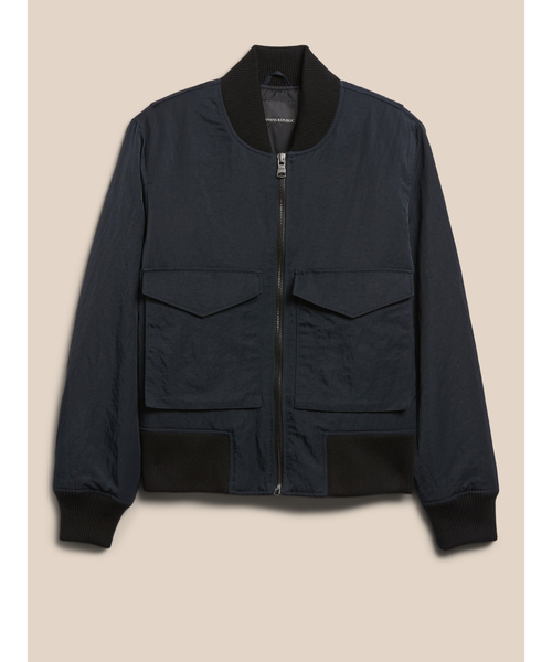 Banana Republic(バナナリパブリック)の「ウォーターリペレント ボンバージャケット(ブルゾン・メンズ・ネイビー・S/XL/M/L)」の5枚目の写真