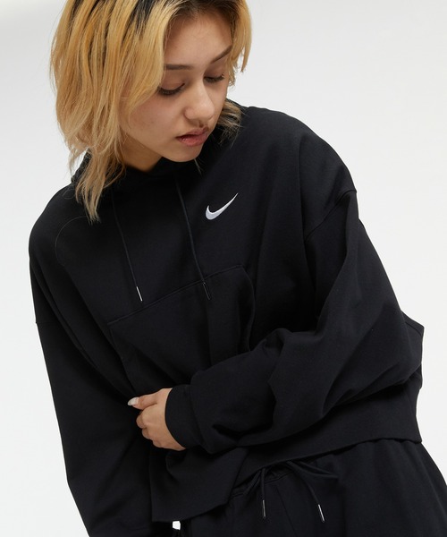NIKE(ナイキ)の「《セットアップ対応商品》ナイキ スポーツウェア ウィメンズ オーバーサイズド ジャージー プルオーバー パーカー / Nike Sportswear Women's Oversized Jersey Pullover Hoodie(パーカー・レディース・カーキ系1/ブラック/クリーム・S/M/L/2XL/XL/XS)」の12枚目の写真