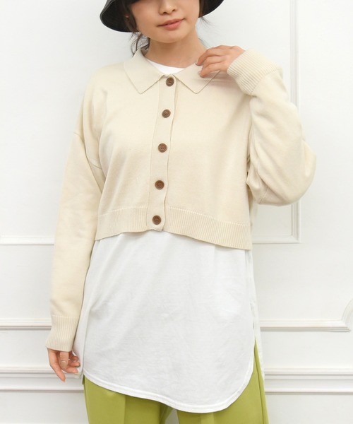 sango（sango）の「襟付きニットカーディガン（カーディガン/ボレロ・レディース・ベージュ系その他・FREE）」の9枚目の写真