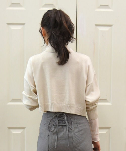 sango（sango）の「襟付きニットカーディガン（カーディガン/ボレロ・レディース・ベージュ系その他・FREE）」の6枚目の写真