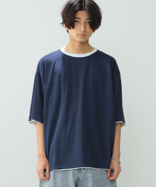 BeAMS DOT(ビームスドット)の「【WEB限定】BeAMS DOT / リバーシブル Tシャツ(Tシャツ/カットソー・メンズ・ネイビー/グリーン・MEDIUM/LARGE)」の10枚目の写真
