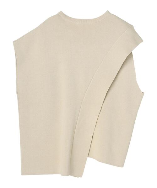 AMERICAN HOLIC(アメリカンホリック)の「アシンメトリーニットベスト(ベスト・レディース・ブラック/ライトベージュ・M/L)」の18枚目の写真