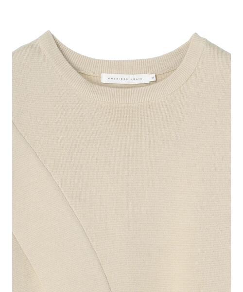 AMERICAN HOLIC(アメリカンホリック)の「アシンメトリーニットベスト(ベスト・レディース・ブラック/ライトベージュ・M/L)」の19枚目の写真