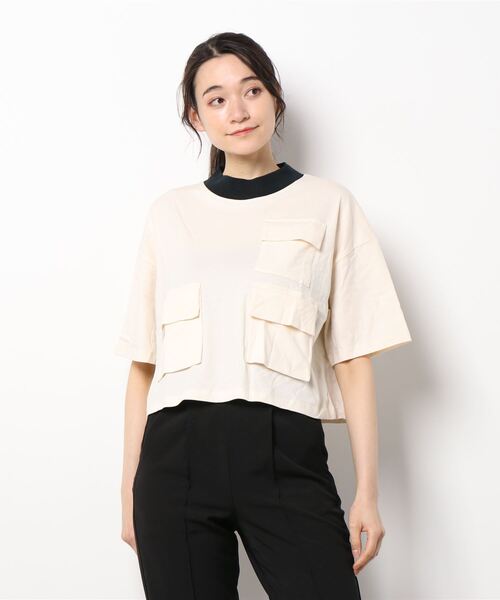 TELA（テラ）の「TELA テラ 3ポケットTシャツ VAMP（Tシャツ/カットソー・レディース・グレー/ホワイト/アイボリー・XS/S）」の3枚目の写真
