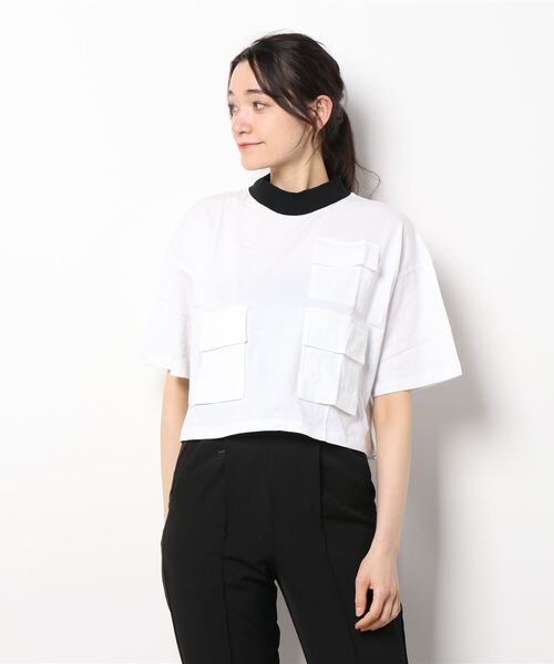 TELA（テラ）の「TELA テラ 3ポケットTシャツ VAMP（Tシャツ/カットソー・レディース・グレー/ホワイト/アイボリー・XS/S）」の2枚目の写真
