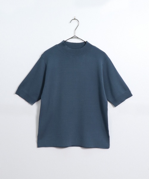 &g'aime(アンジェム)の「【&g’aime】ハイネックハーフスリーブニット(ニット/セーター・レディース・ホワイト/ブラック/グレー/ブルー/グレイッシュベージュ・FREE)」の22枚目の写真