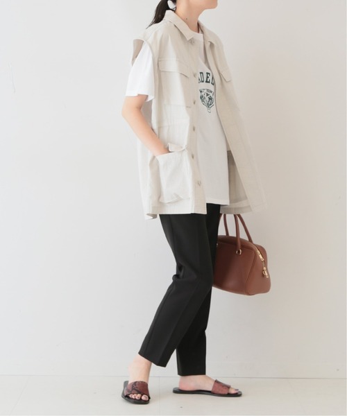 SLOBE IENA（スローブイエナ）の「テーパードパンツ◆（その他パンツ・レディース・ブラック/アイボリー・38/36/34）」の5枚目の写真