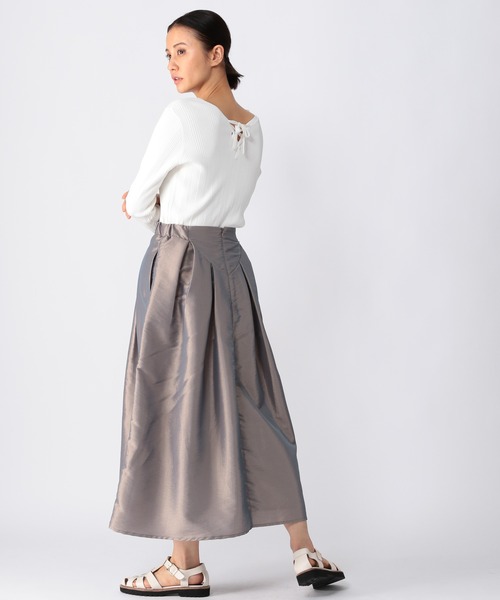 BARNYARDSTORM（バンヤードストーム）の「BARNYARDSTORM / シャイニーフレアスカート（スカート・レディース・ブルー/モカ・1/0）」の18枚目の写真