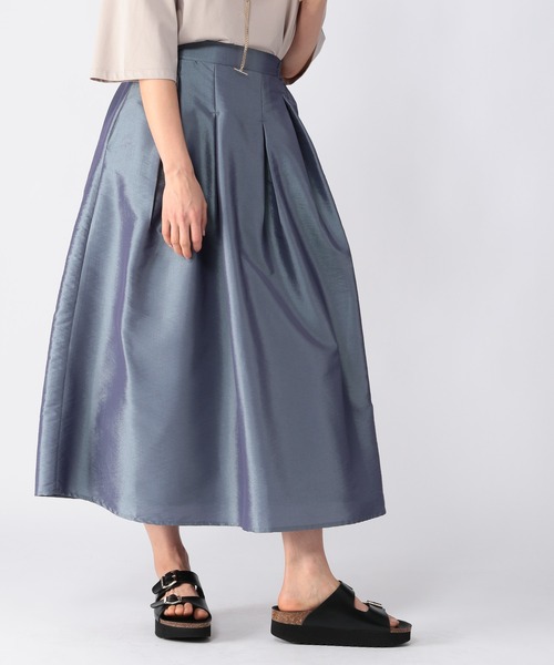 BARNYARDSTORM（バンヤードストーム）の「BARNYARDSTORM / シャイニーフレアスカート（スカート・レディース・ブルー/モカ・1/0）」の5枚目の写真