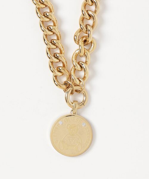 Guess(ゲス)の「VINTAGE BEAR Bear Coin Curb Necklace (Gold)(ネックレス・レディース・ゴールド・ONE SIZE)」の2枚目の写真