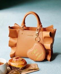 ハートポーチ付フリルトート