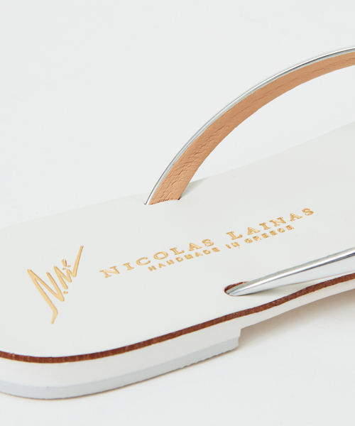 NICOLAS LAINAS（ニコラスライナス）の「NICOLAS LAINAS クロスストラップサンダル（サンダル・レディース・シルバー/ゴールド・37/38/36/35）」の6枚目の写真