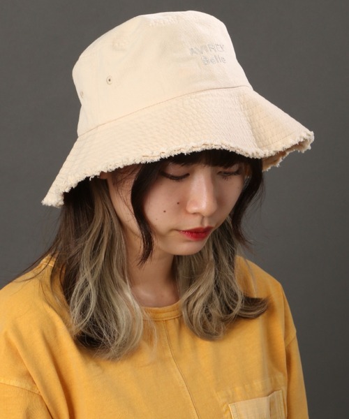 AVIREX（アヴィレックス）の「【直営店限定】FRINGE BAUCKET HAT/ フリンジバケットハット（ハット・レディース・ブラウン/アイボリー・FREE）」の8枚目の写真