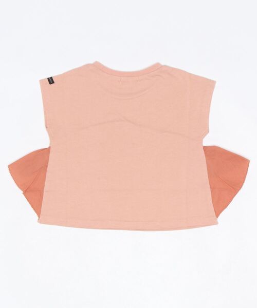 quoti use fith(クゥオティ ユース フィス)の「ベーシック天竺 フリル半袖Tシャツ(Tシャツ/カットソー・キッズ・ベージュ/ピンク/ホワイト・100/90/120/130/110/80)」の4枚目の写真